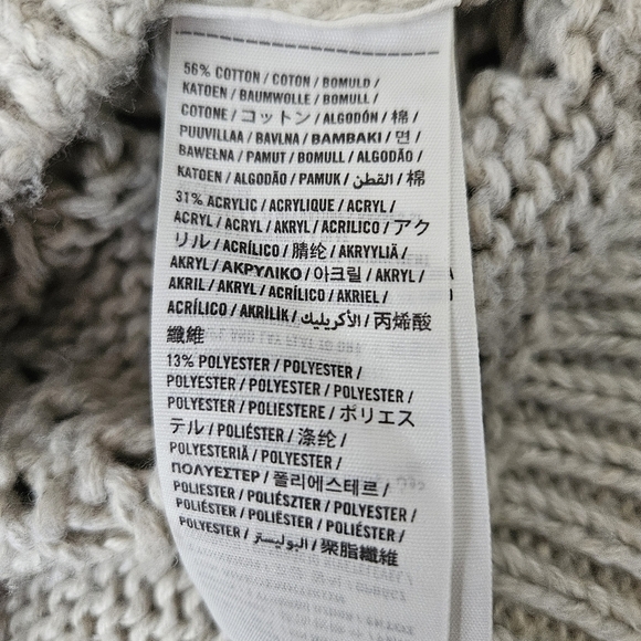 Abercrombie & Fitch Women's Open Cable Knit Greige Sweater Sz Small - Picture 8 of 9